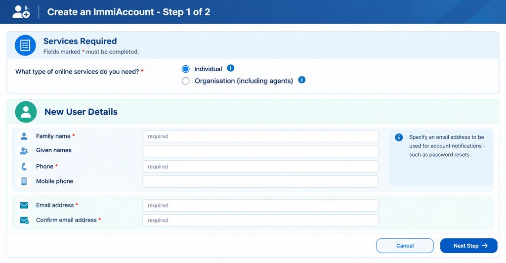 How to Use ImmiAccount